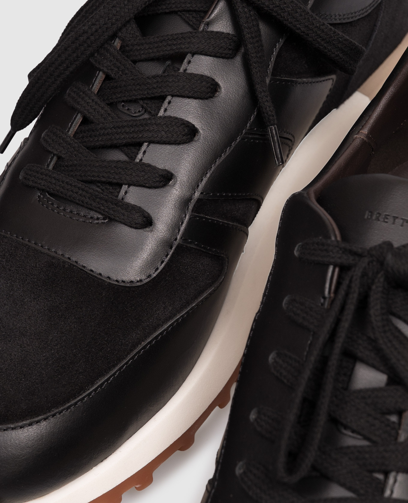 Black leather sneakers Brett Johnson 5