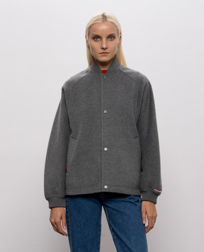 Max & Co RUGIADA grey wool bomber jacket MCORUGIADA