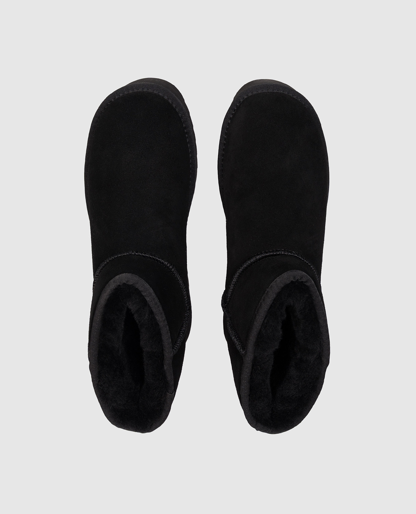 

Black suede platform boots with fur and logo Colors of California
