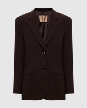 Twinset Brown jacket with wool 262TT2222