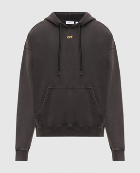 Off-White Black hoodie with Fallen Caravaggio print 44MBB085S26F00B