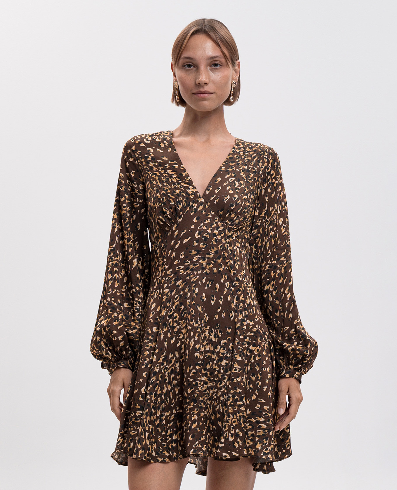 Brown leopard print dress Twinset 3