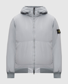 Stone Island Blue jacket with logo patch L2S154100110S0A23
