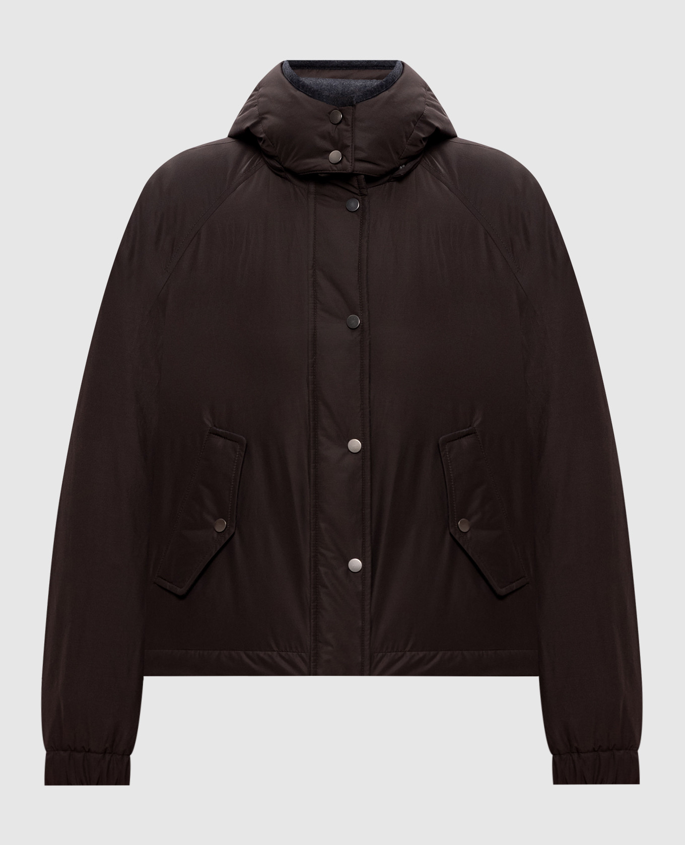 

Brown down jacket with monil chain Brunello Cucinelli