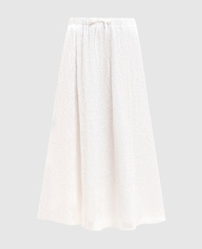 Ballantyne White midi skirt with silk BLGS72RCS00