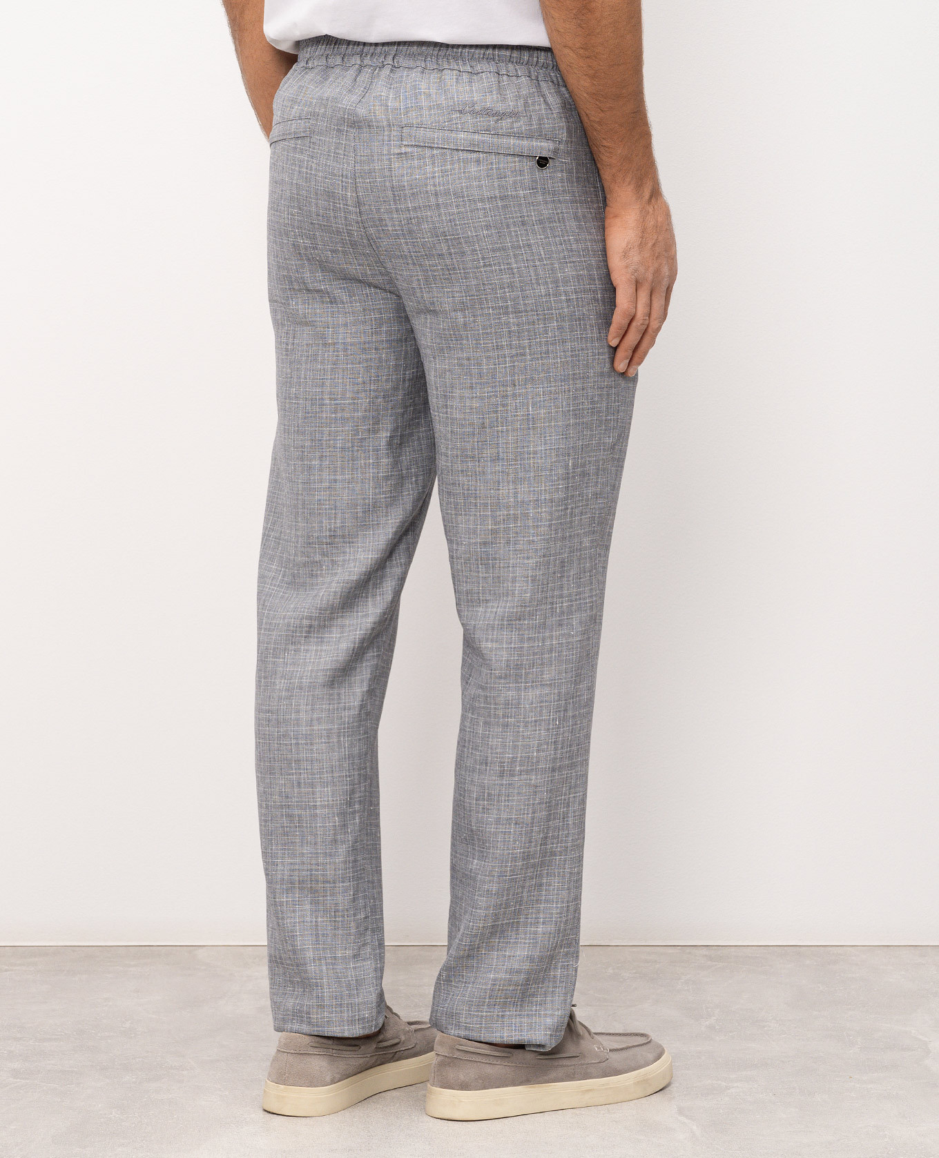 

Gray linen, wool and silk pants Castangia dal 1850, Grey