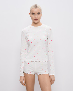 Dore & Rose White printed pajamas VALENTINECOTTONPJSET