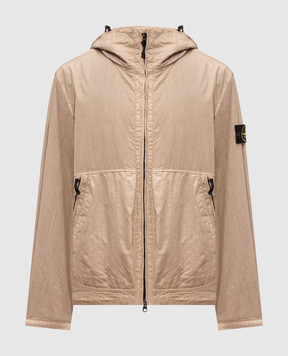 Stone Island Beige jacket with logo patch L1S154100053S0069