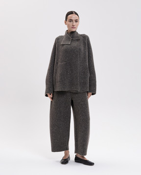BOBOUTIC Green wool and cashmere pants 5165