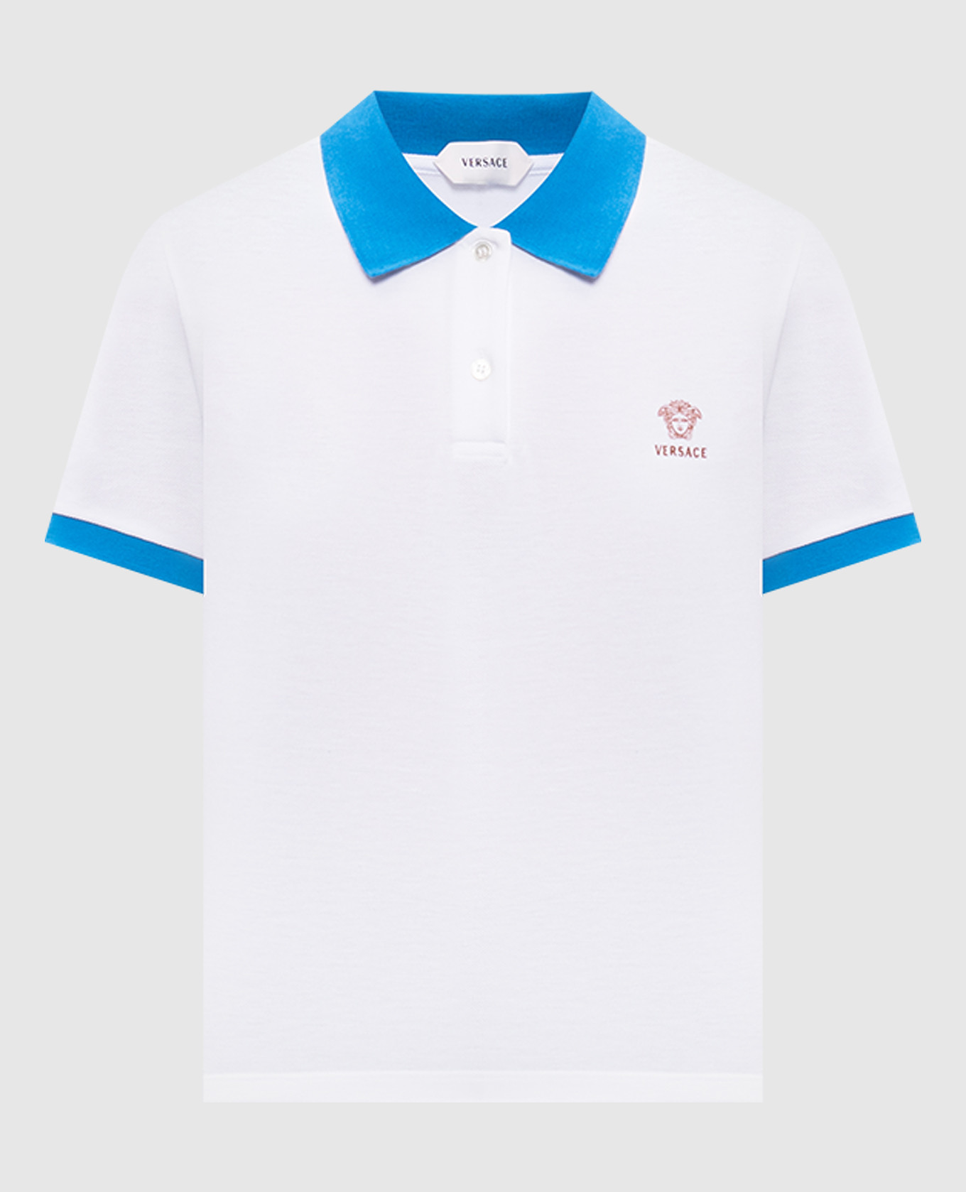 White polo shirt with embroidery