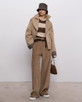 Brunello Cucinelli Beige corduroy pants MP180P8724