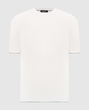 Stefano Ricci Ivory silk T-shirt K616452G10F26117