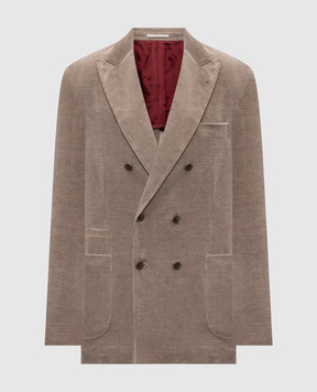 Brunello Cucinelli Brown corduroy jacket MY4997BBDH