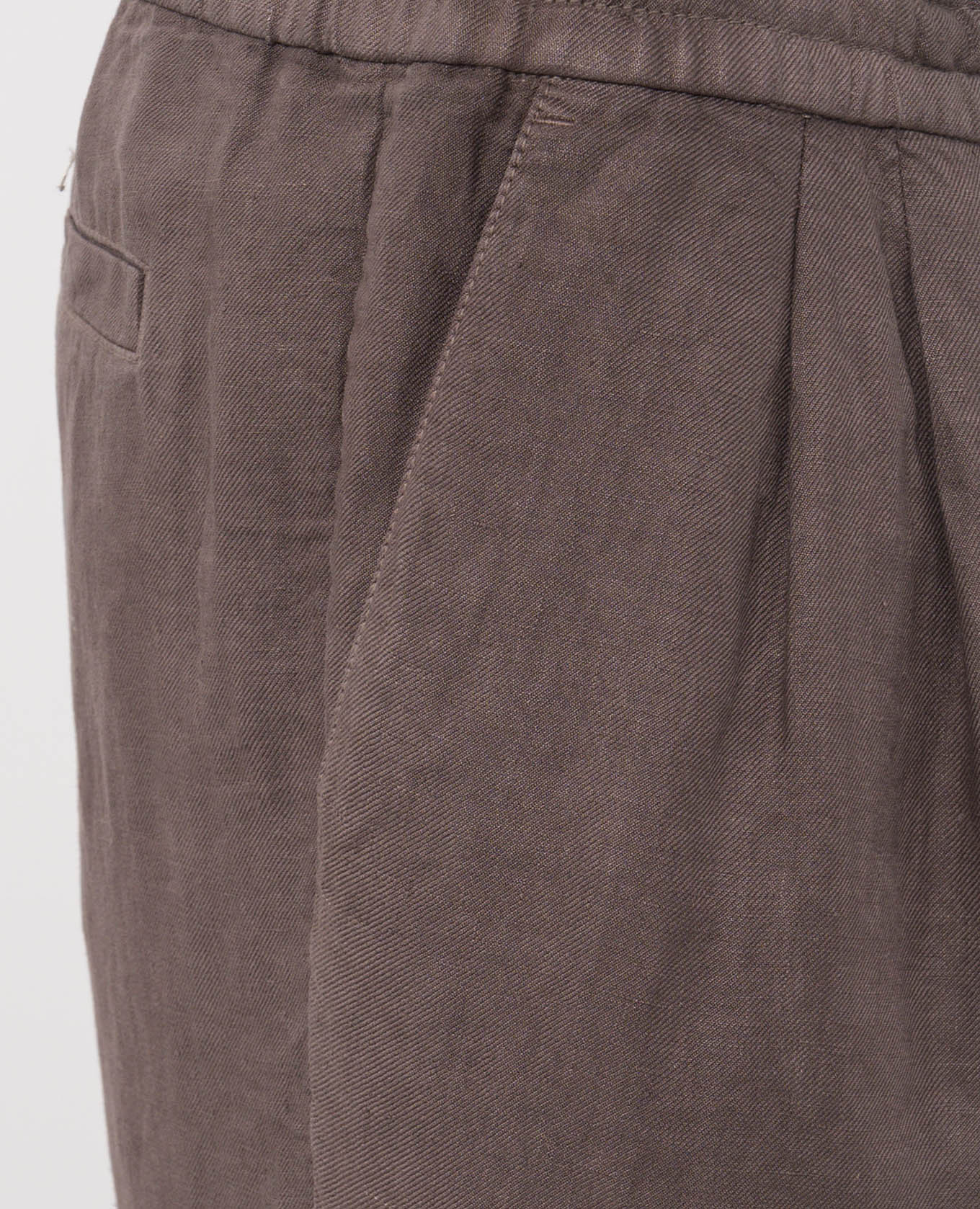 

Brown linen shorts with lapels Brunello Cucinelli