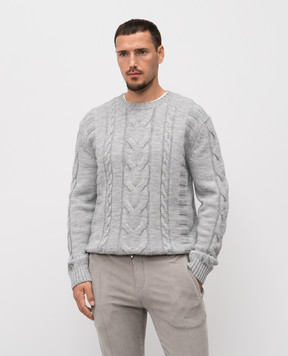 Florentino Gray sweater with wool 225430520606