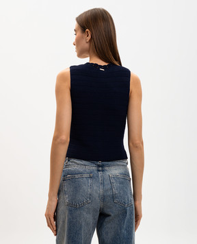 Twinset Blue vest with logo 261TP3077