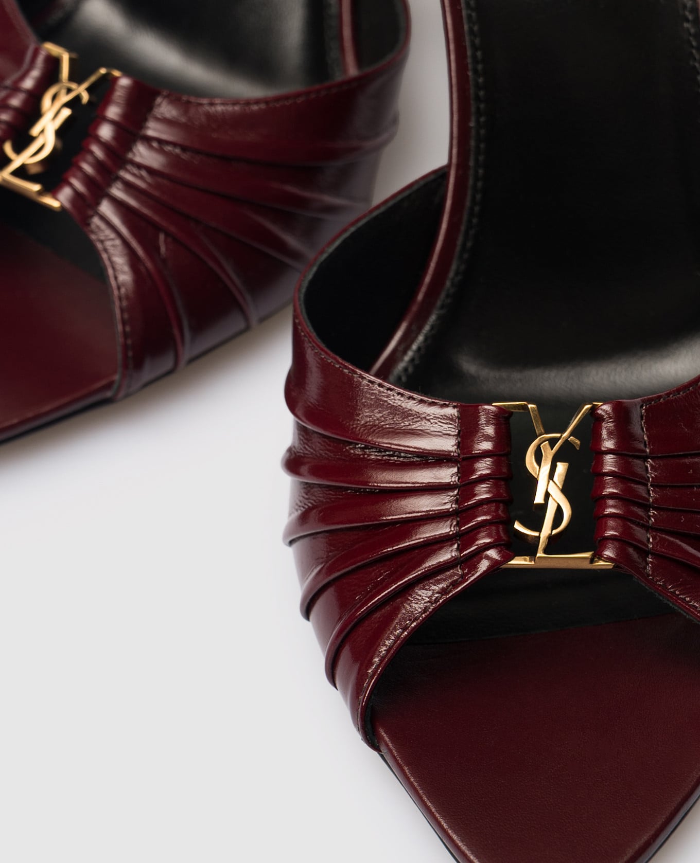 

BABYLONE burgundy leather mules Saint Laurent