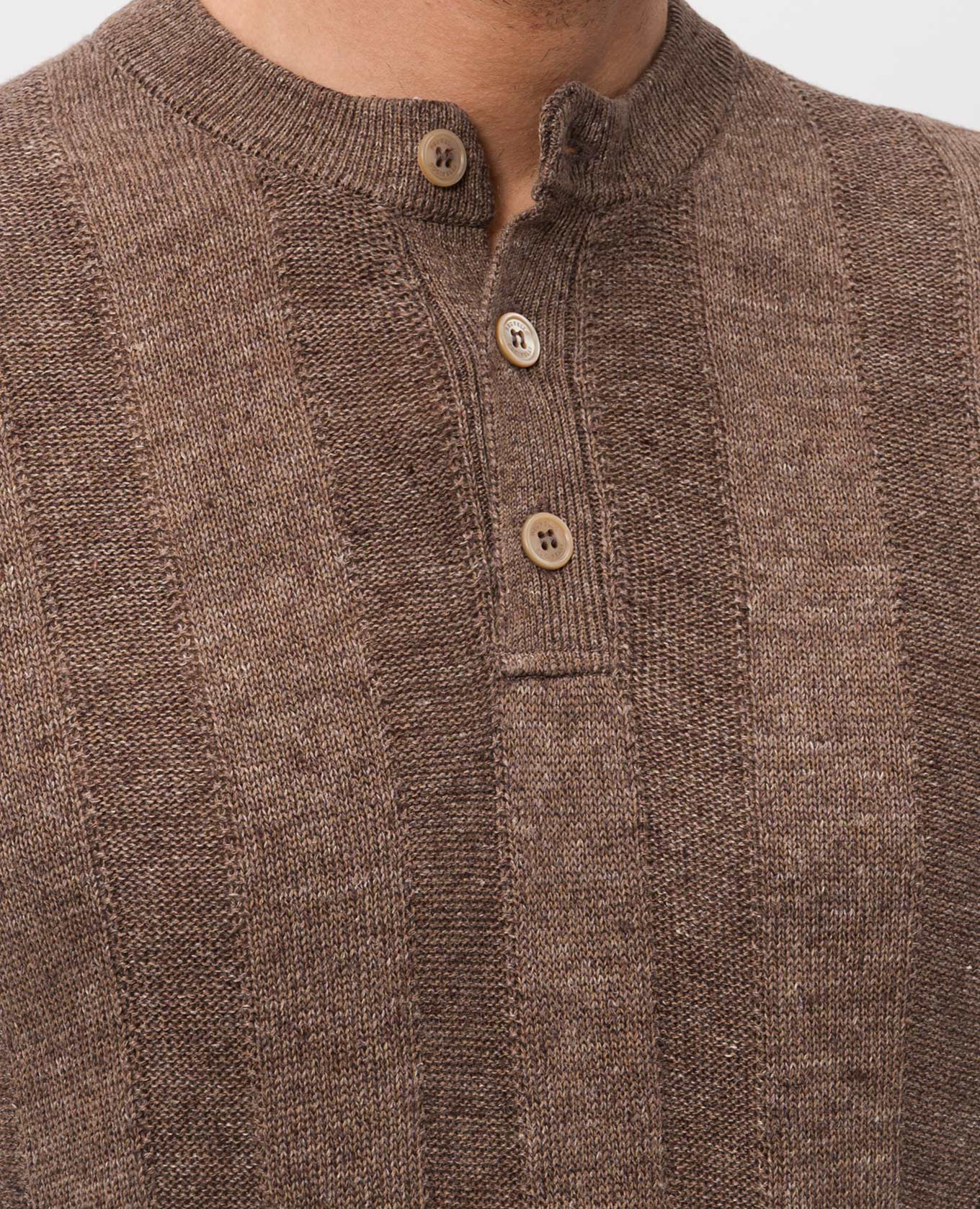 Brown knitted T-shirt with linen Brunello Cucinelli 5