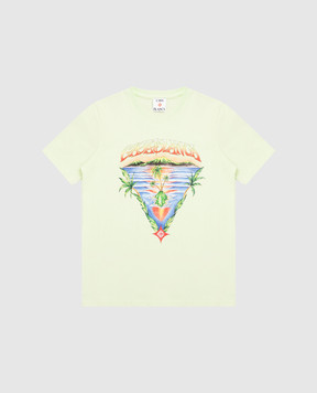 Casablanca Kids' green Innocence Triangle T-shirt KSP26JTS03802EXBC