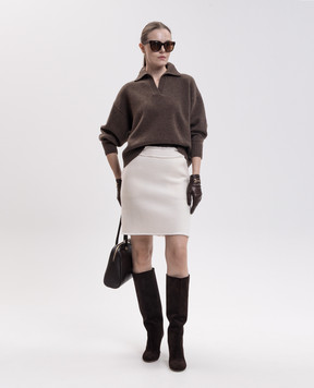 Max Mara ABILE ivory wool skirt MXMABILE