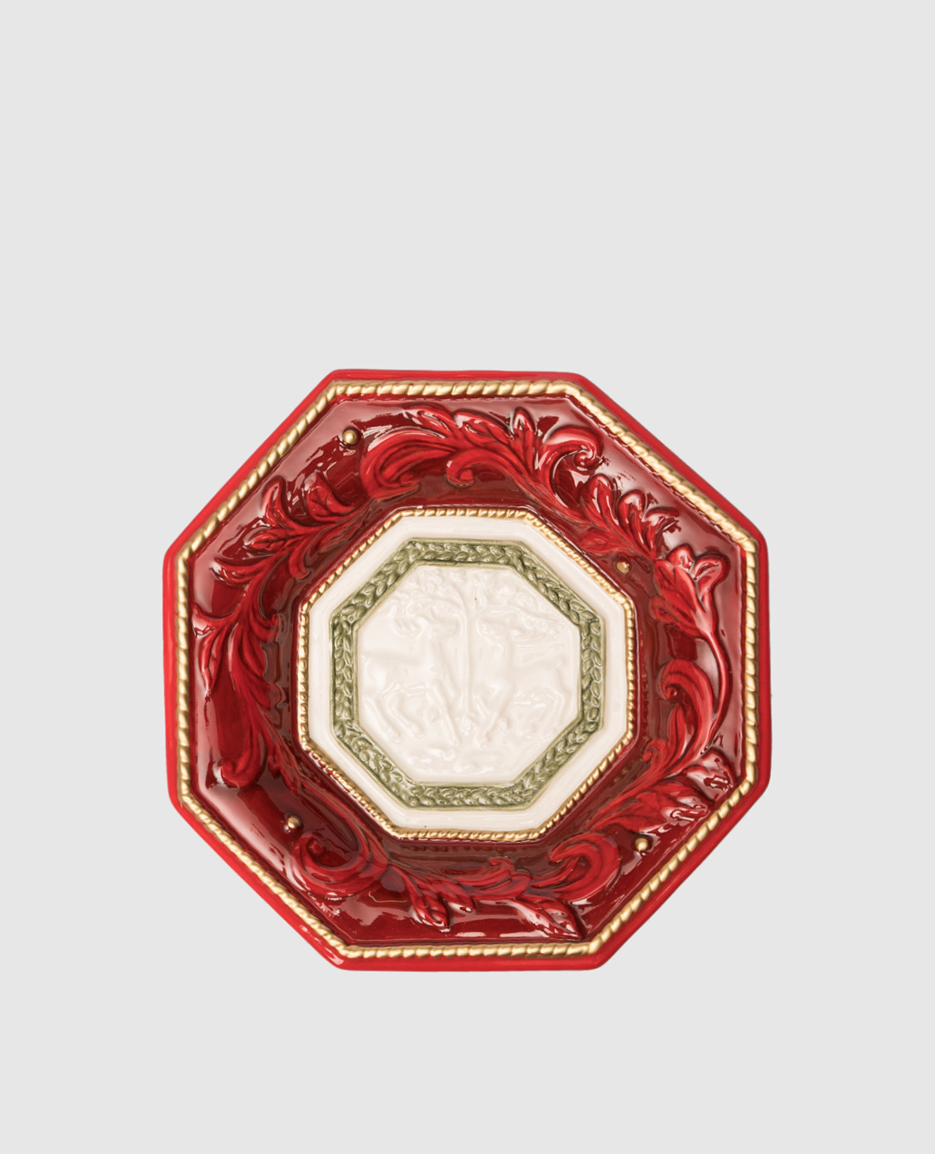 

Ceramic red snack plate Fitz&Floyd