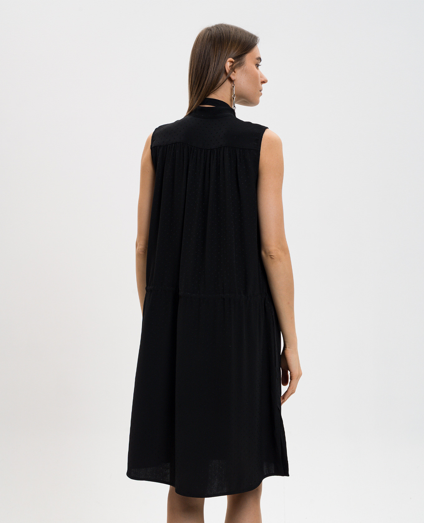 

Rie black midi dress with polka dots Ann Demeulemeester