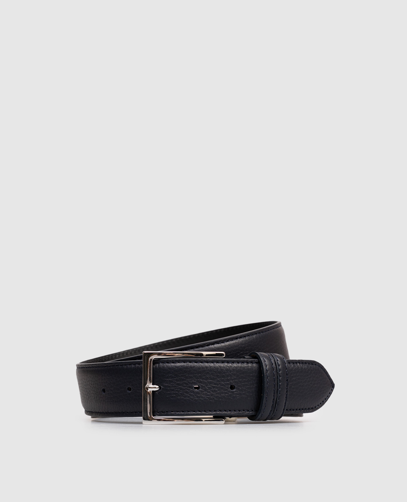 Blue leather belt