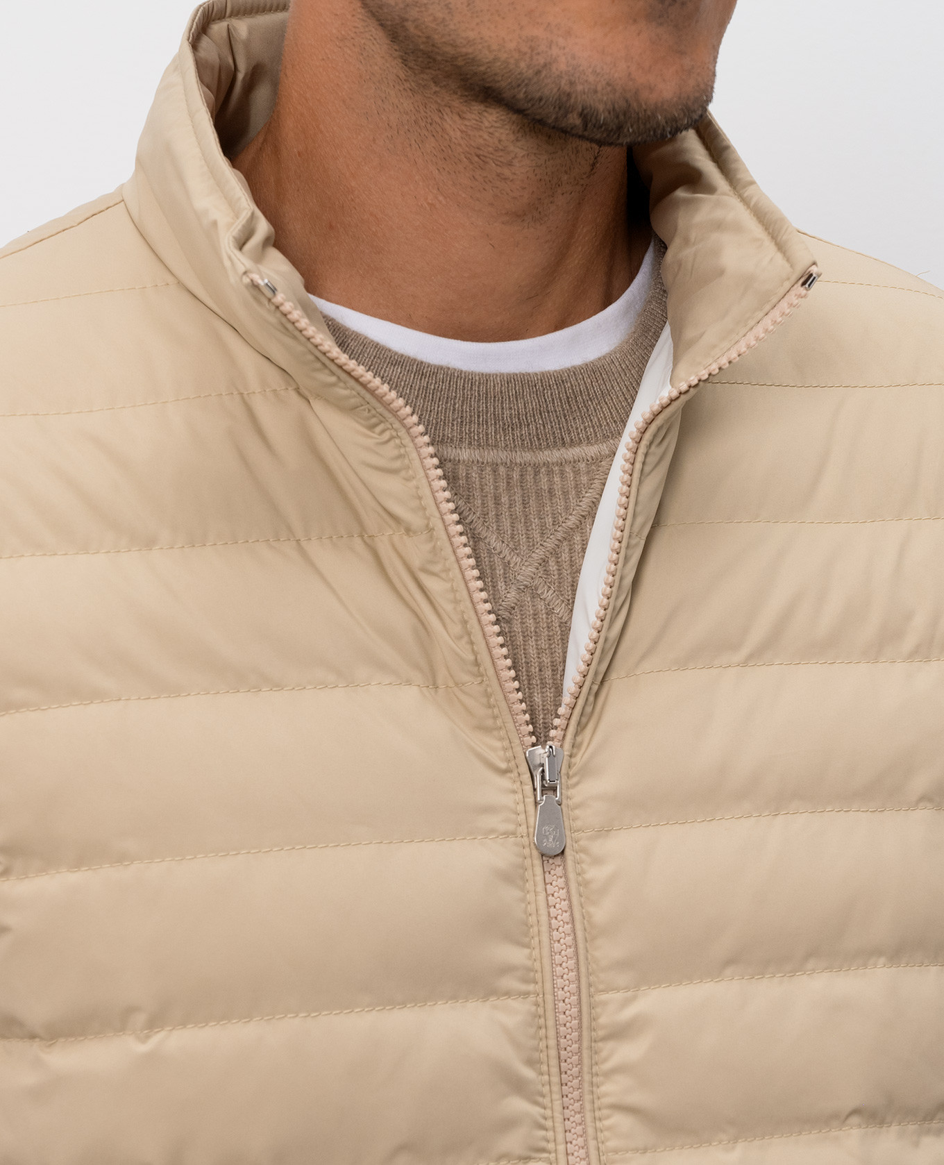 Beige down vest Brunello Cucinelli 5