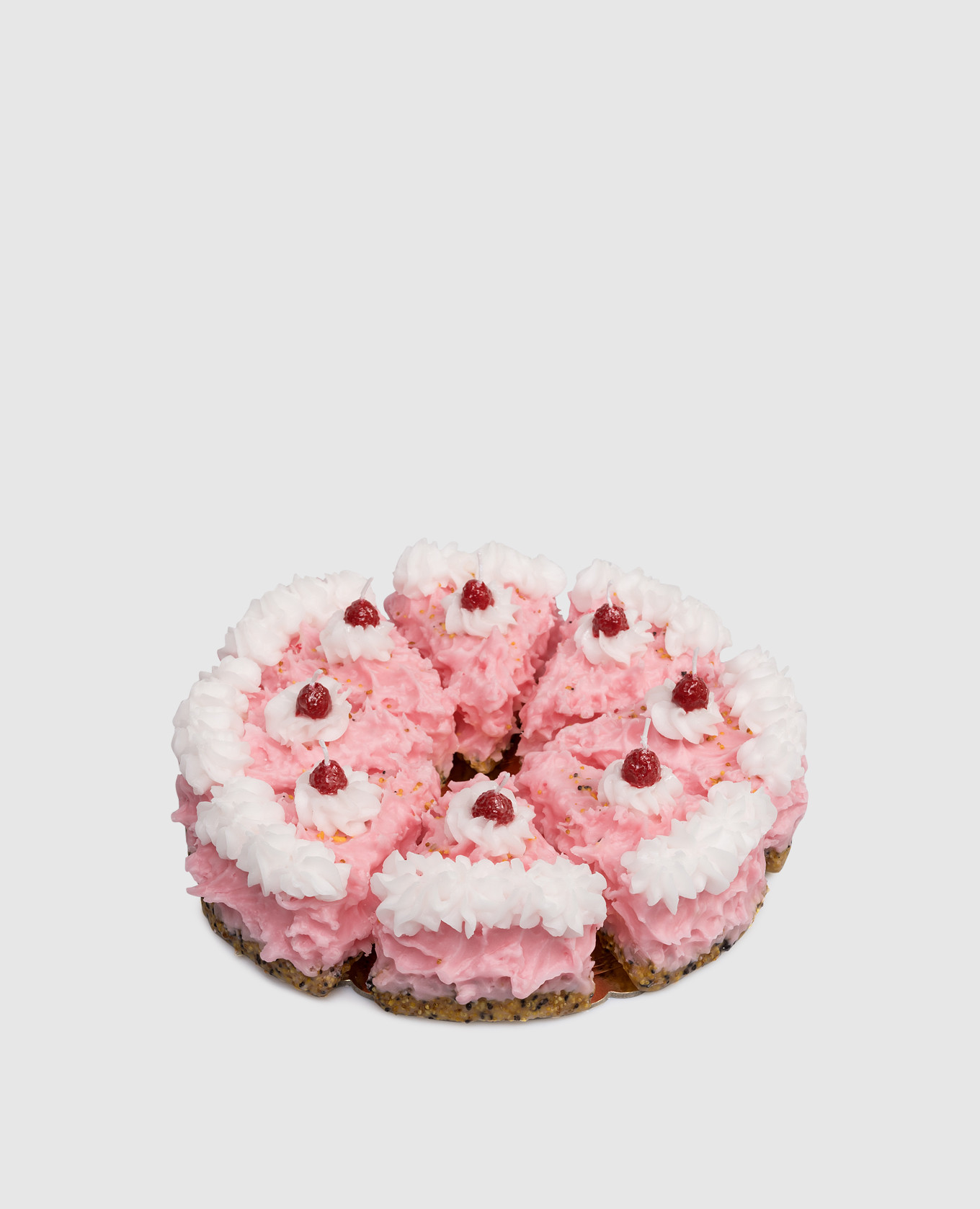 

Pink scented cake candle Cereria Introna