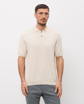 Woolrich Beige polo with linen CFWOKN2046MRUF0734