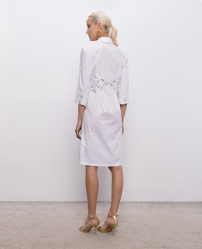 Twinset White shirt dress with broderie embroidery 261TT2034