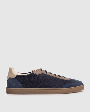 Brunello Cucinelli Blue combination sneakers MZUTSGJ344