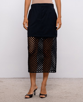 Max Mara VIALE blue skirt with wool MXMVIALE