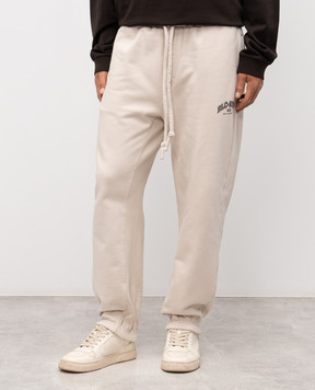 Dolce&Gabbana Beige joggers with logo print GP17ATG7PLO