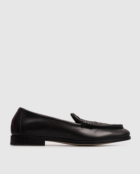 Bottega Veneta Black Intrecciato leather loafers 876126VBSDO