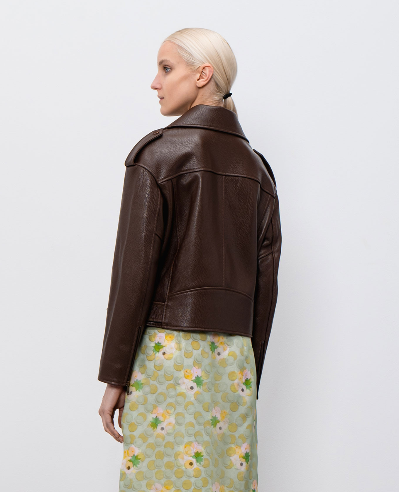 

Brown leather jacket Babe Pay Pls