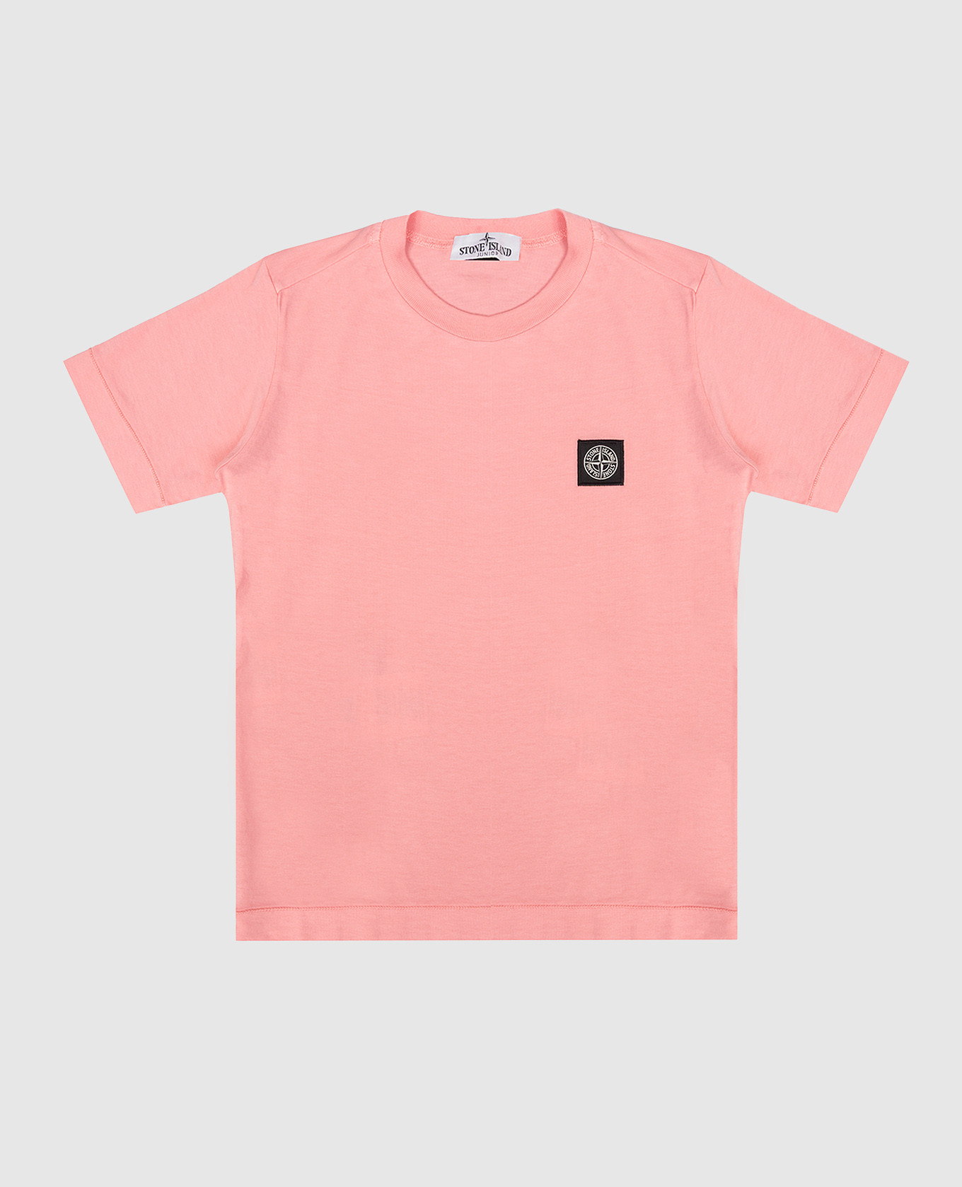 Children's pink T-shirt with logo patch