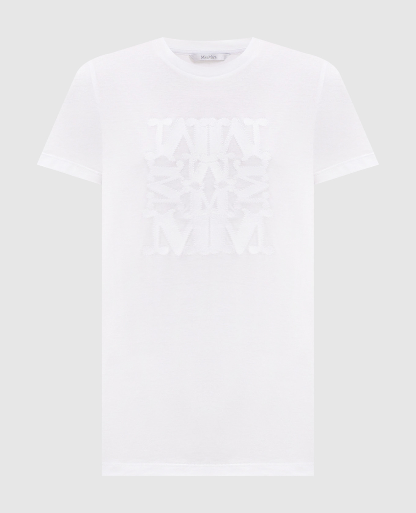 MXMGIOVANE white T-shirt with embroidered monogram logo