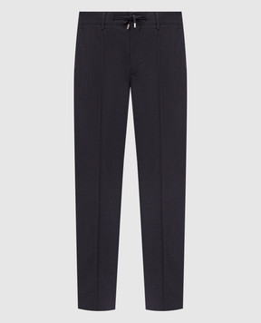 Stefano Ricci Grey wool trousers with logo M1T6100022W501