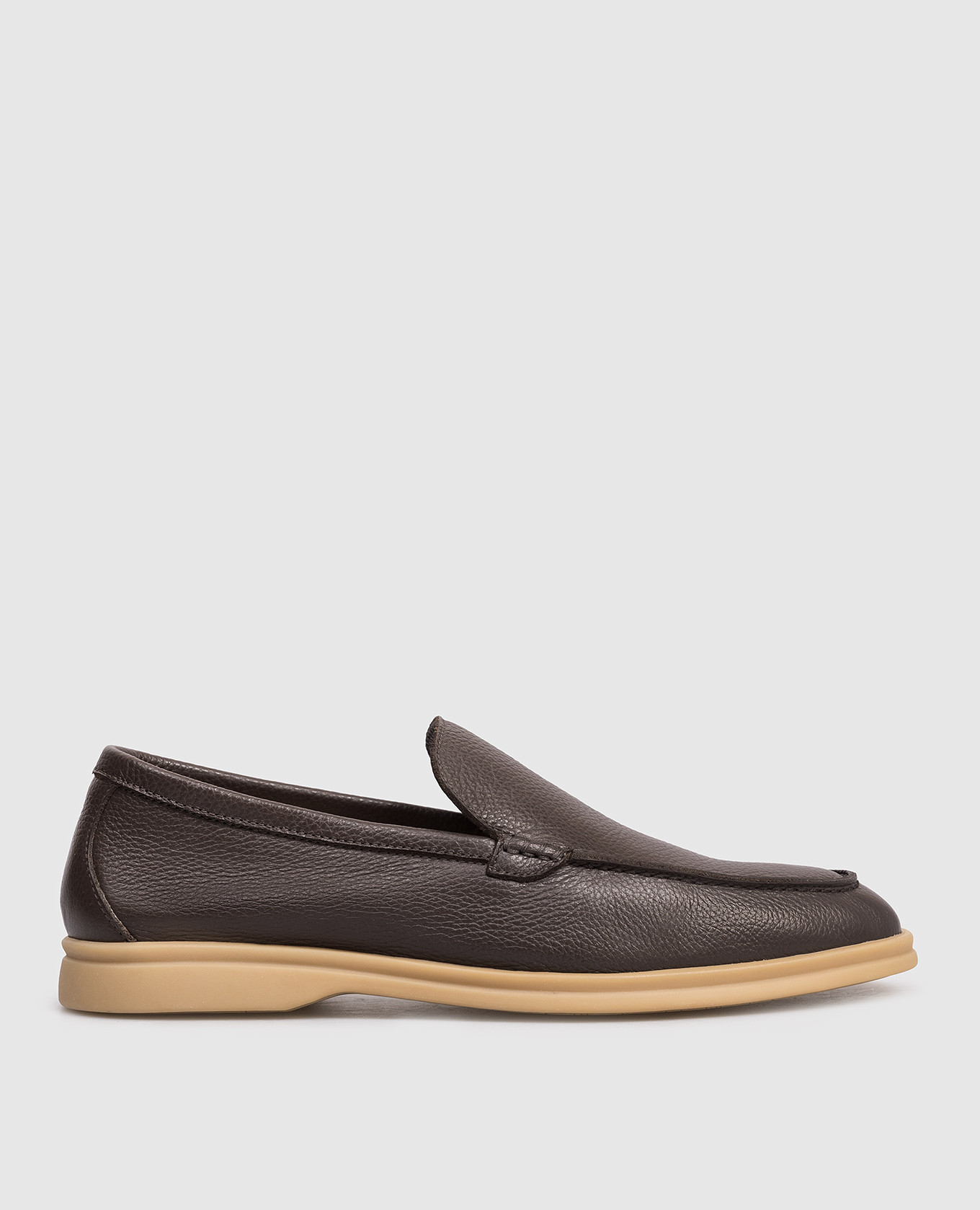 Brown leather loafers FELIX