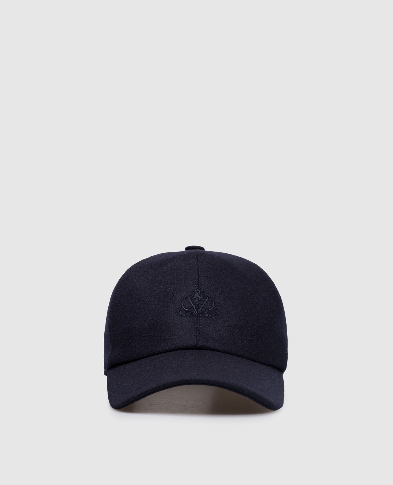 

Blue wool cap with embroidered emblem Pini Parma