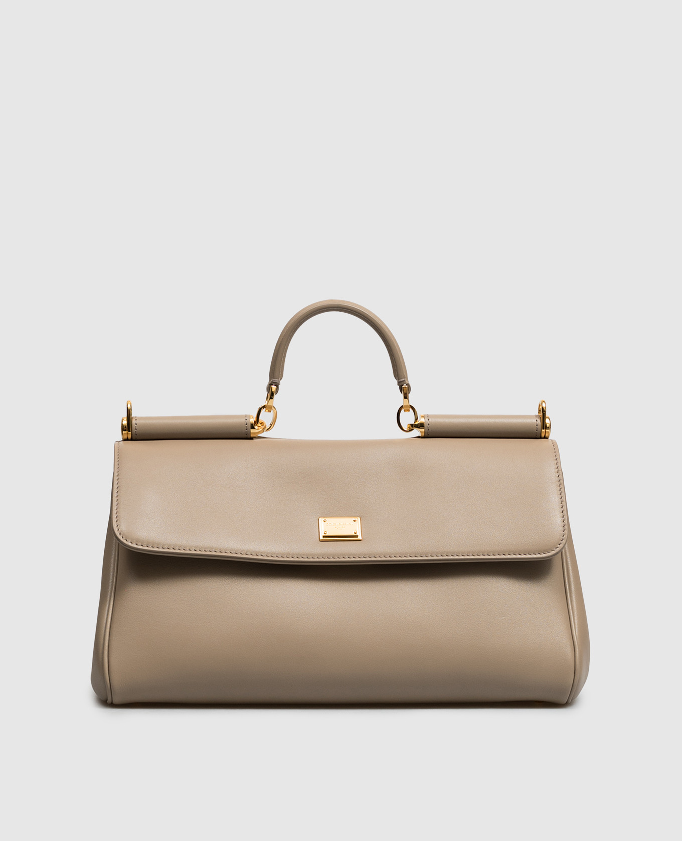 Beige leather bag My Sicily