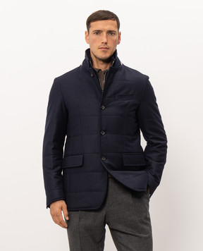 Pini Parma Blue wool and cashmere jacket PADJACLPBLUE