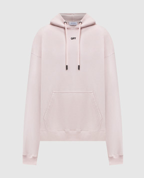 Off-White Pink hoodie with Paint Arrow logo 44MBB085S26F00J