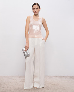Twinset Pink top with sequins 261TP3301