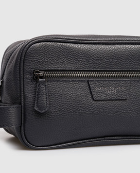 Gianni Chiarini Blue leather toiletry bag with Florence logo BCUB20286GRNCRV