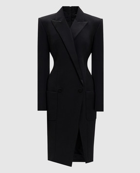 Balmain Black wool jacket dress HF1RL240ME54