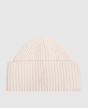 Yves Salomon SKI Beige wool and cashmere hat 24WKA019XXMALC