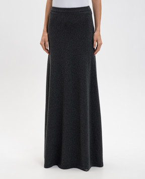 Balenciaga Gray wool maxi skirt 849932T1754
