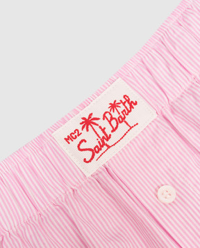 MC2 SAINT BARTH Kids' Pink Striped Boxy Shorts BXY00103170L